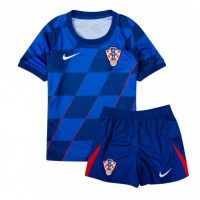 Camiseta Croacia Segunda Equipación Replica Eurocopa 2024 para niños mangas cortas (+ Pantalones cortos)